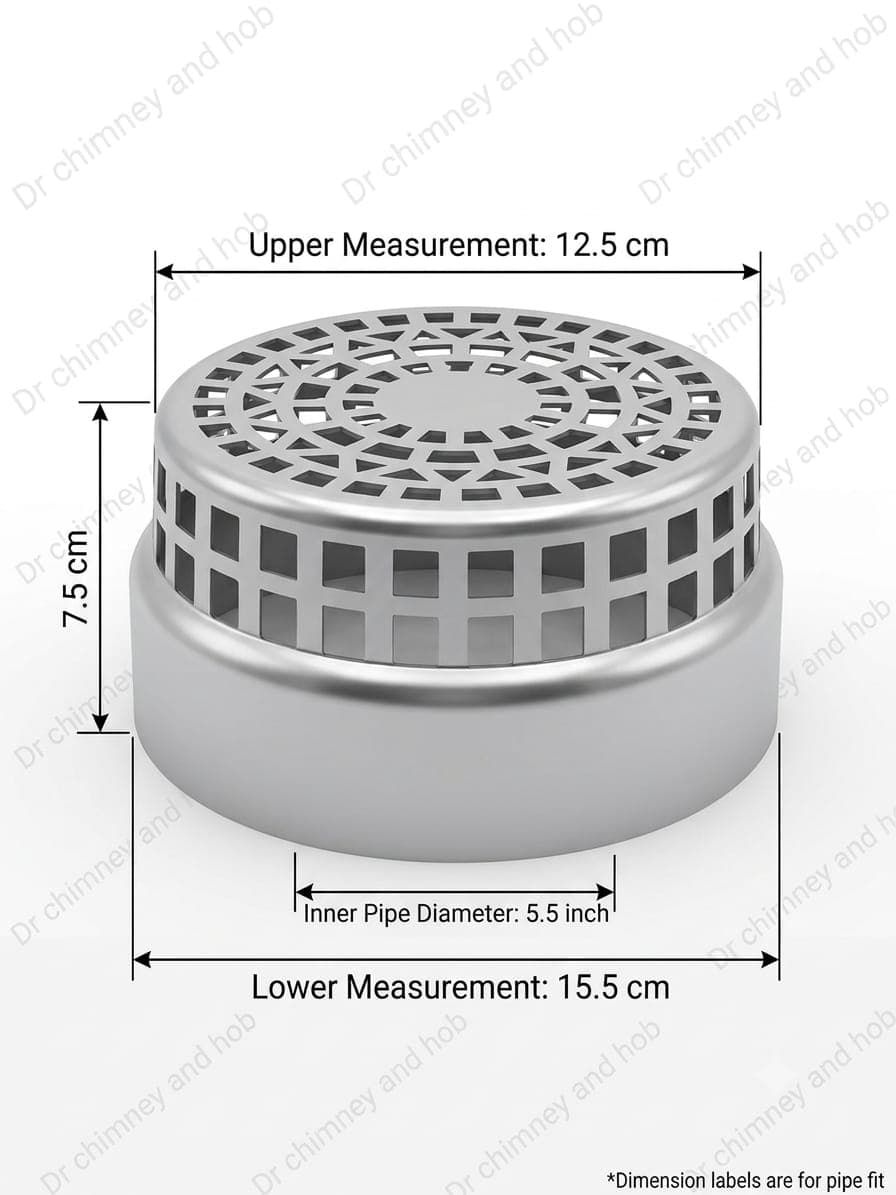 Kitchen Chimney Pipe Cowl Cover- 5.5 -Inch