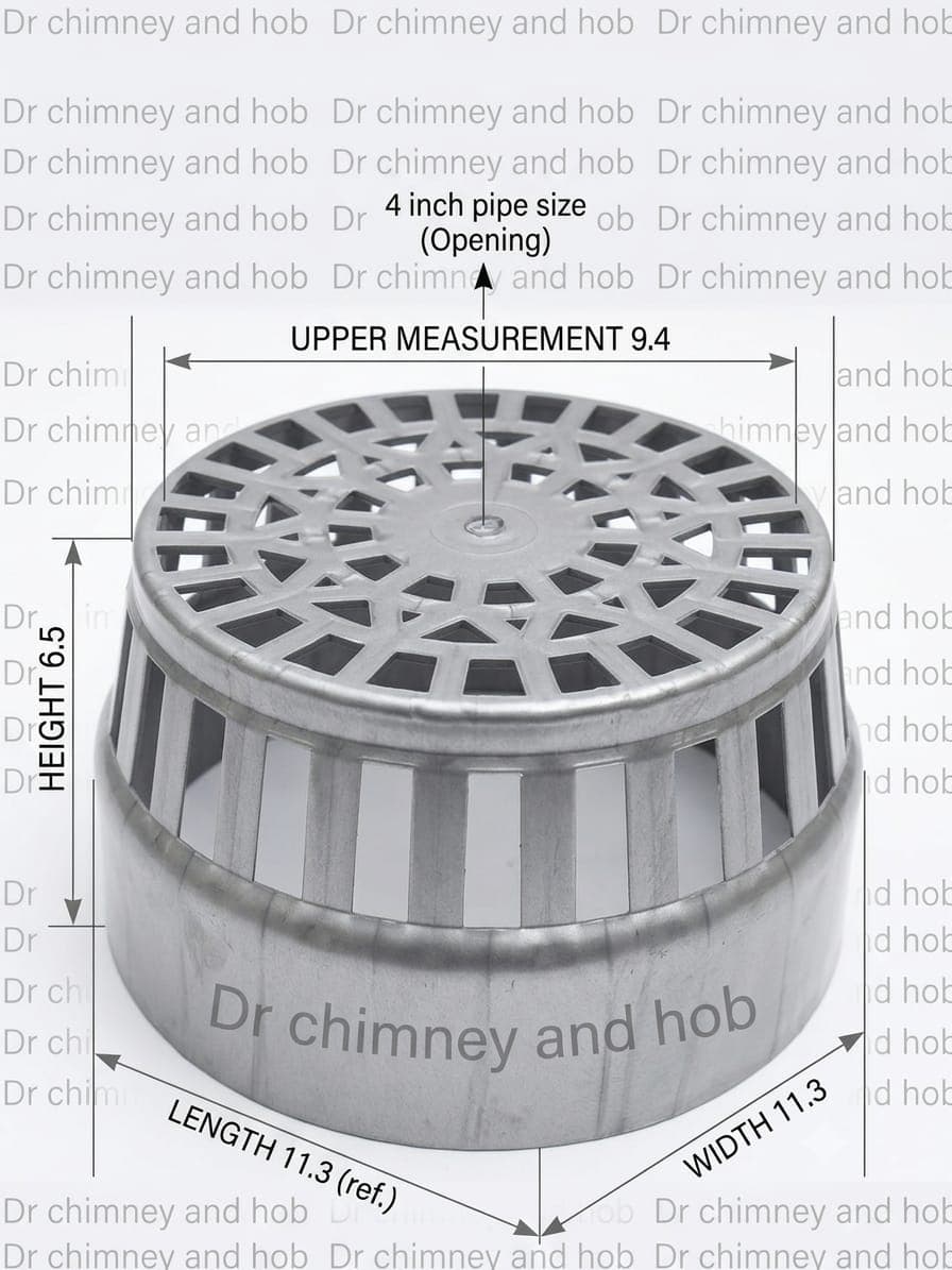 Kitchen Chimney Pipe Cowl Cover-4-Inch